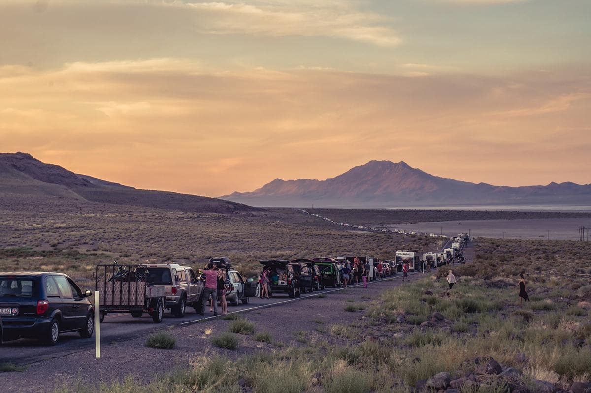 Burning Man - First traffic jams