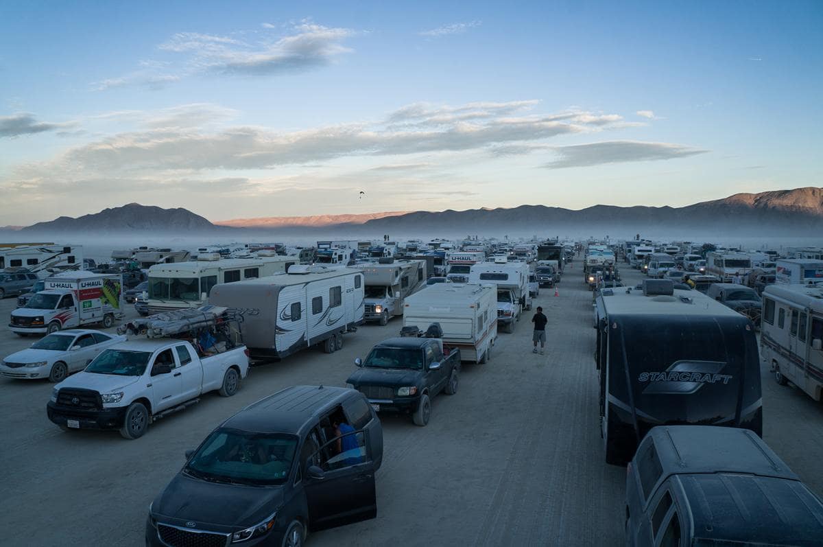 Burning Man - Last traffic jam