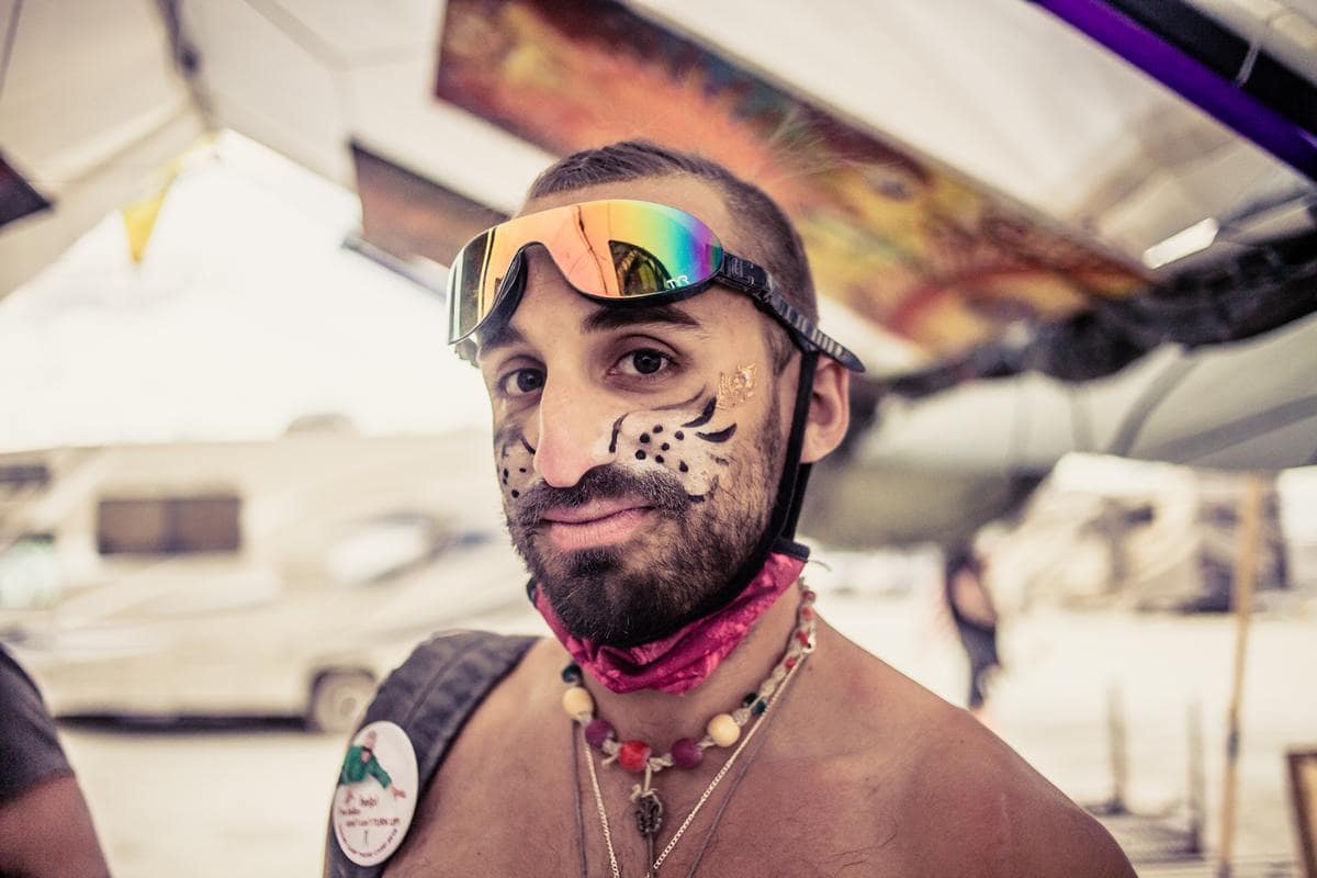 Burning Man - Cat face