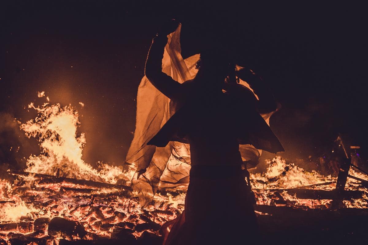Burning Man - Dancing around the fire