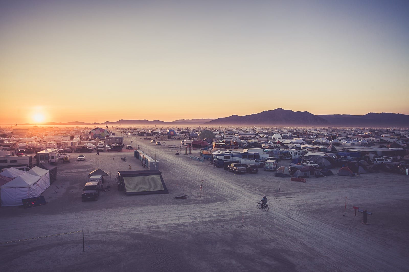 Burning Man - First rising sun
