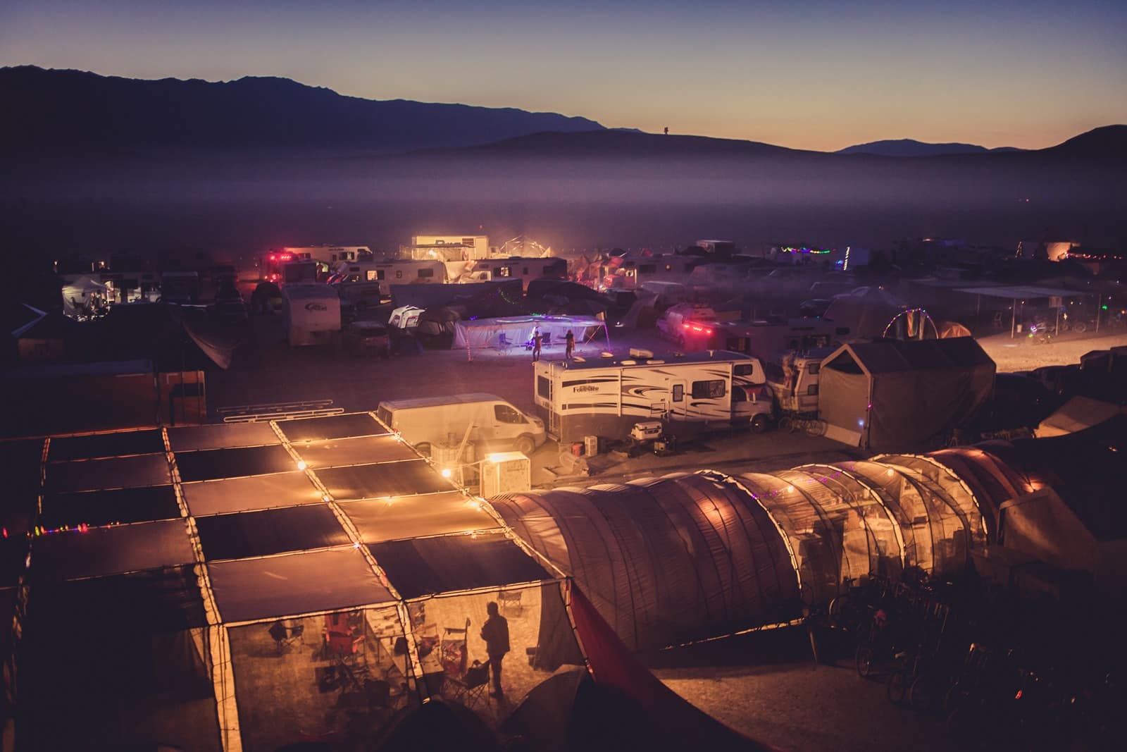 Burning Man - Do-more-now camp the night