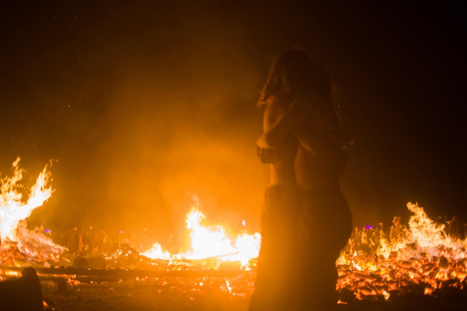Burning Man - Dancing around the fire