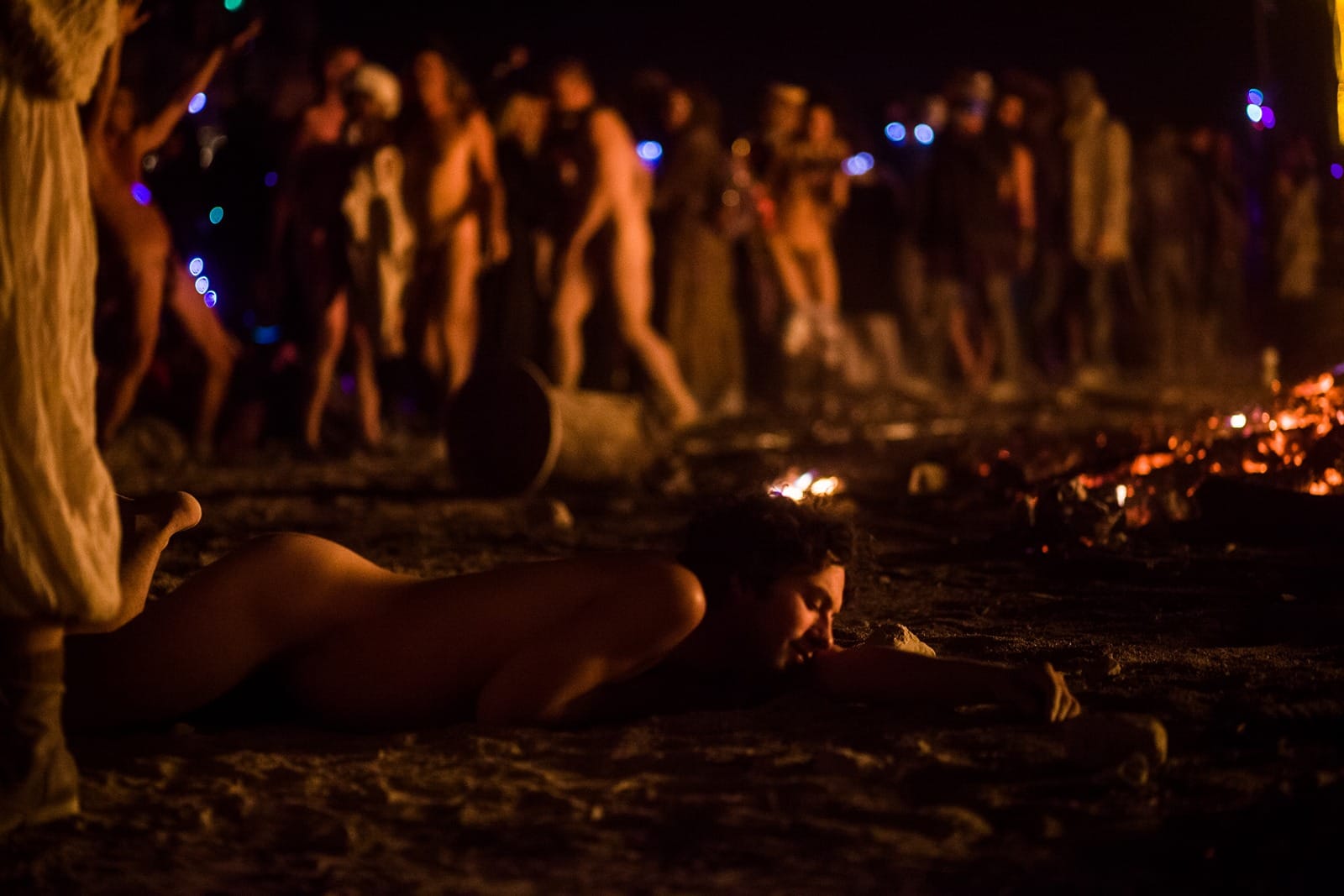 Burning Man - Dancing around the fire