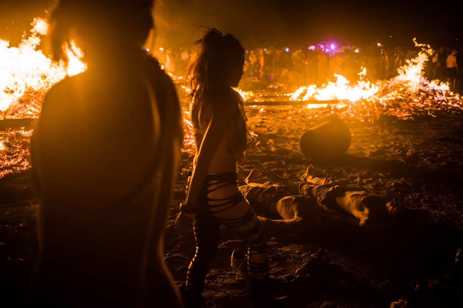 Burning Man - Dancing around the fire