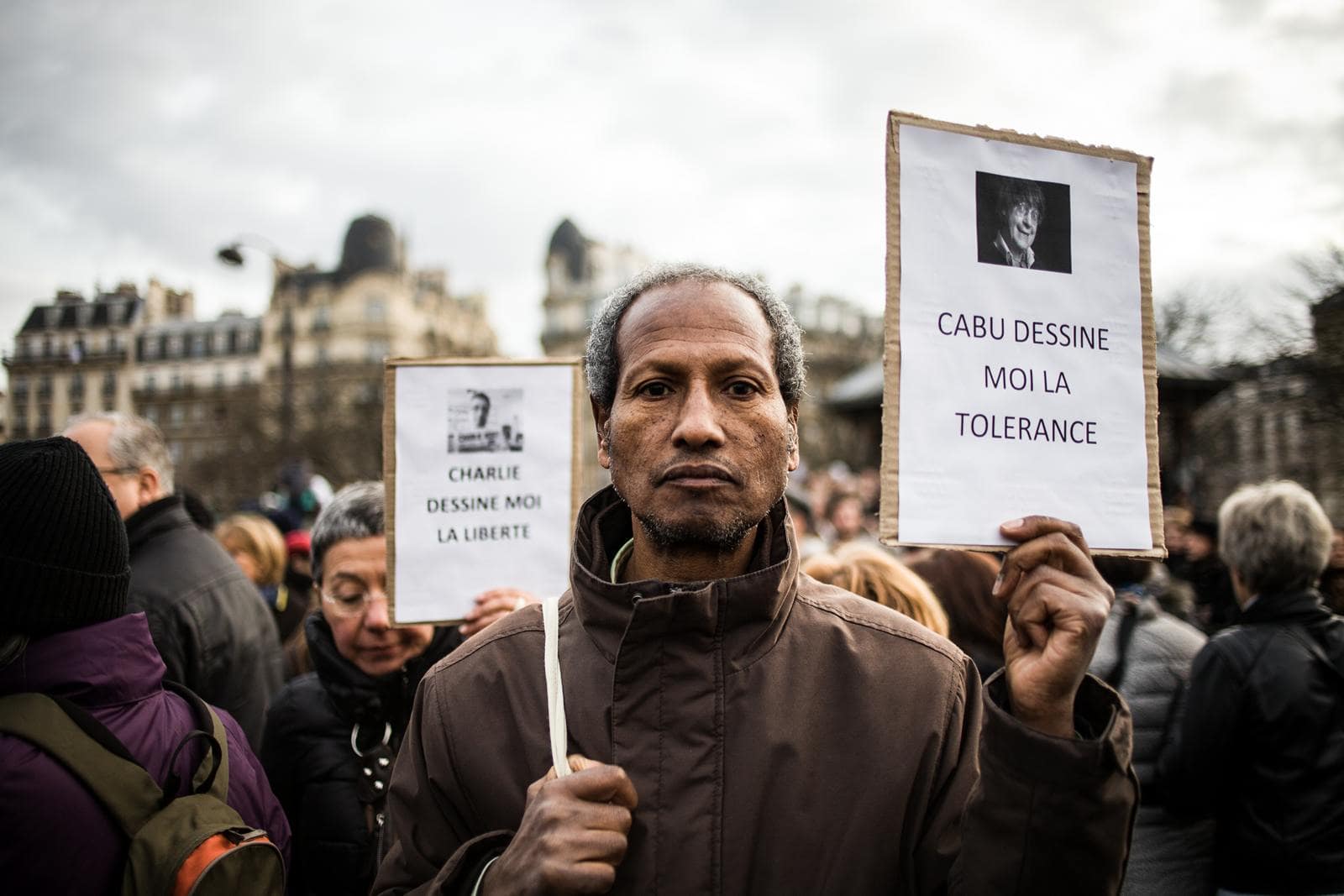 Portraits des "Charlies" - Je suis Charlie 11 janvier 2015 place de la Nation Paris