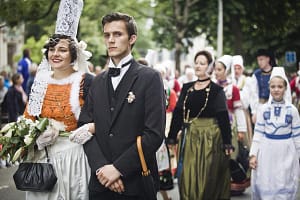 Poster Bretagne Quimper les mariés