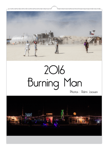 Calendrier 2016 Burning Man Rémi Jaouen photographe